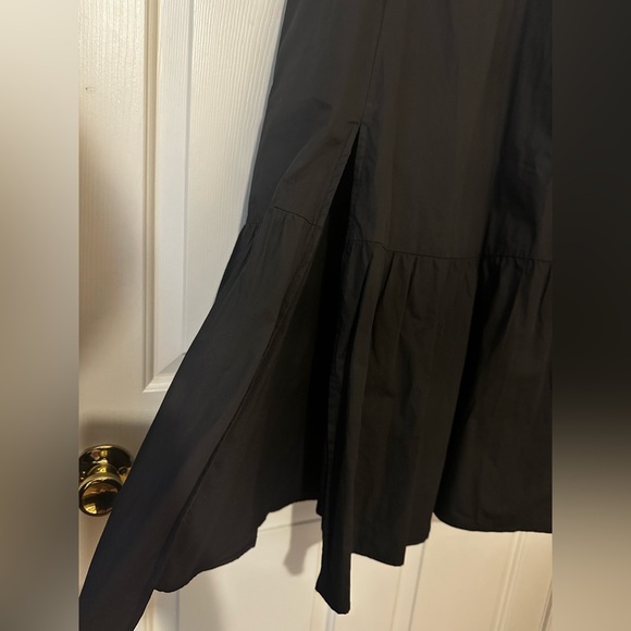 Black Square Neck Tiered Maxi Sundress - Picture 3 of 3